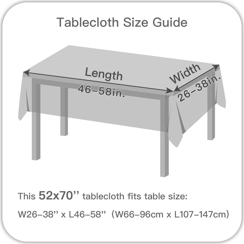 Rectangle Textured Tablecloth Waterproof Spillproof Wrinkle Free Table Cloth,... gallery