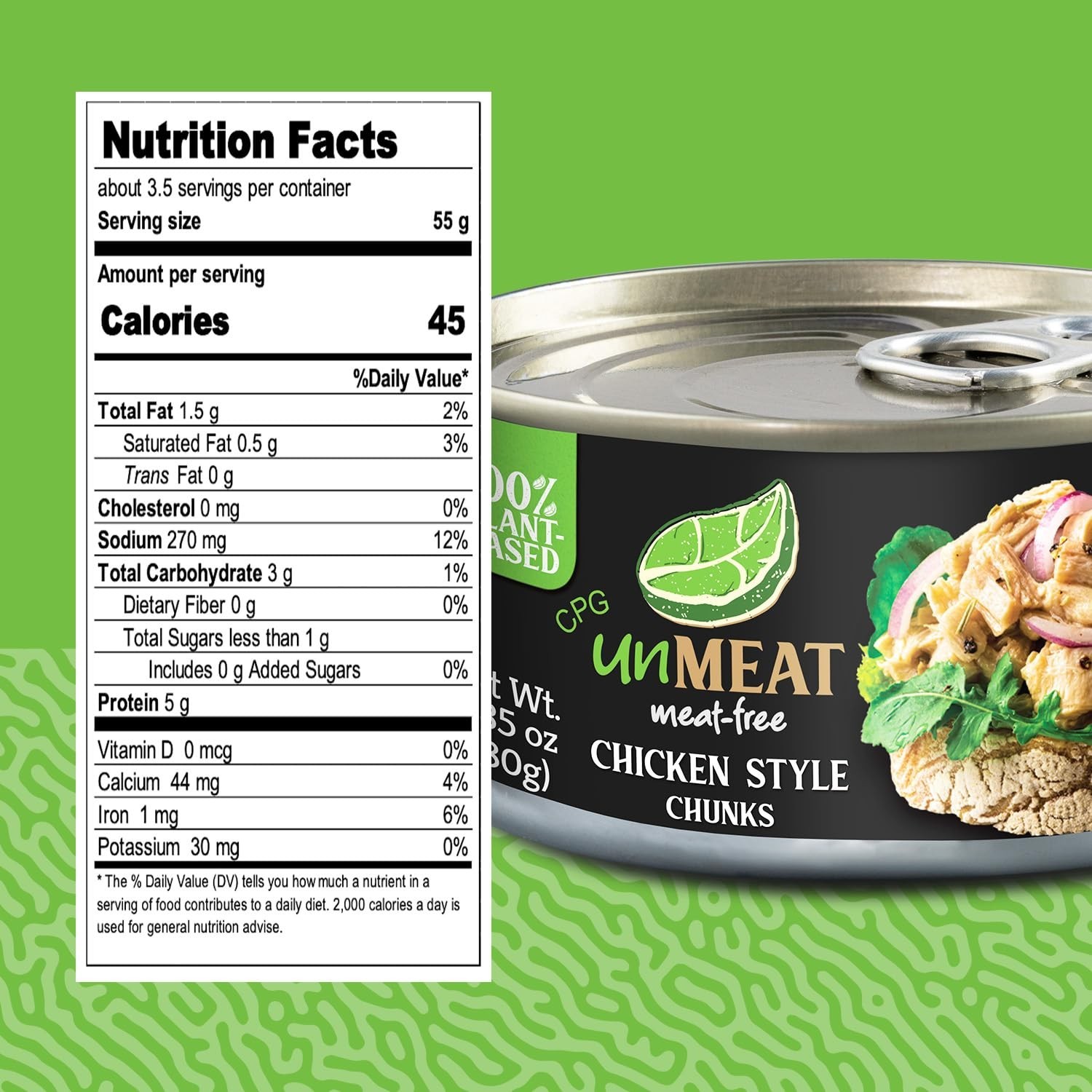 unMEAT Chicken Style Chunks Plant Based Vegan Meat (6.3 oz) 3, 6 or 12 Pack gallery