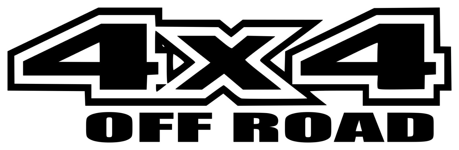 pair 4X4 OFF ROAD Vinyl Decals V4 - 4 by 4 Truck 4 x 4 4WD - Die Cut Stickers gallery