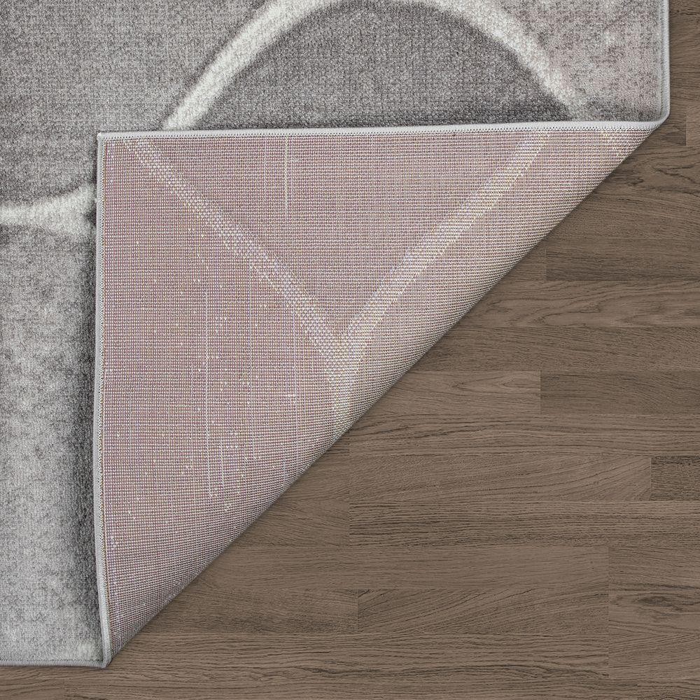 Low-Pile Rug Oriental Design in various gray Tones gallery