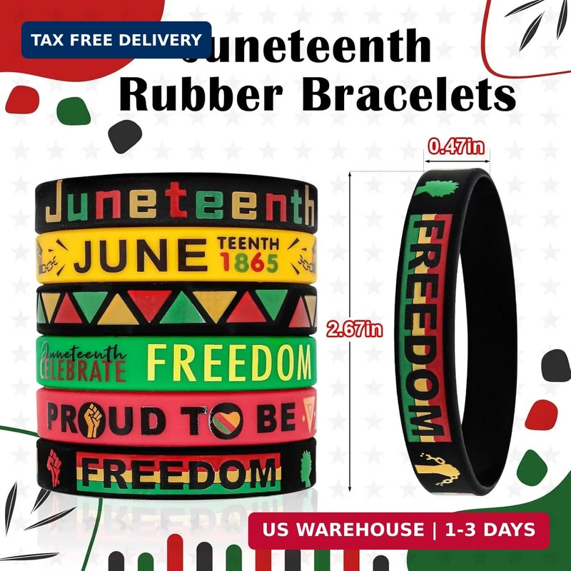 Juneteenth Bracelets Bulk 30PCS Freedom Day Juneteenth Party Favors Gifts Patrio gallery