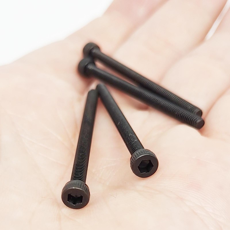 200 Pcs Long M3 Allen Hex Socket Head Screws Nuts Assortment Kit Black Alloy gallery