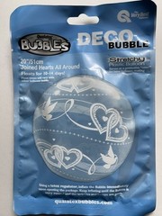 DECO BUBBLE STRETCHY BALLOON JOINED HEARTS 20 INCH REQUIRES HELIUM