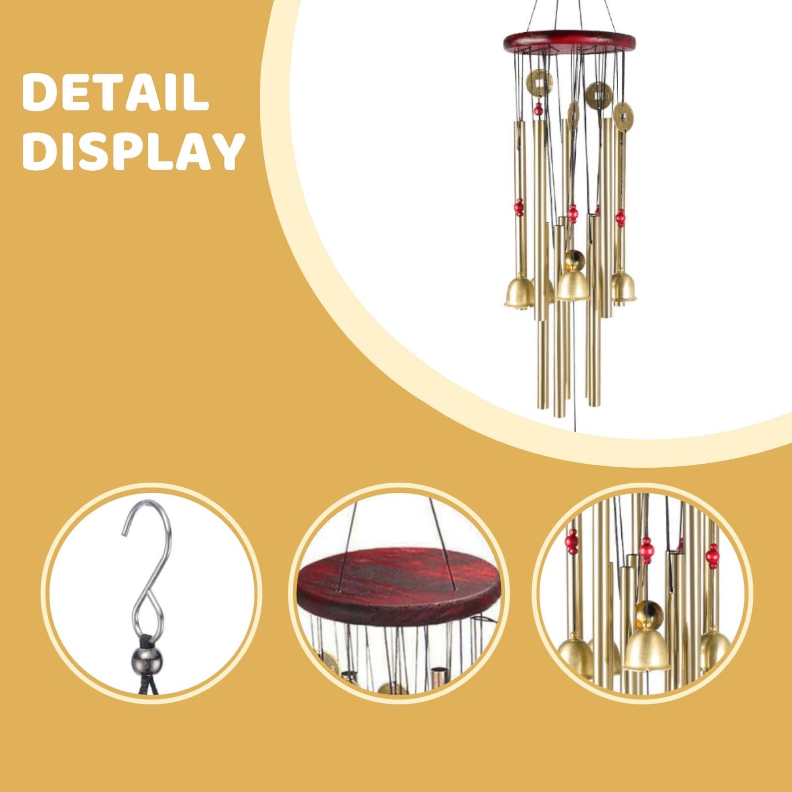 2PCS 10 Tubes 5 Bells Windchime Chapel Bells Wind Chimes Door Hanging Home Decor gallery