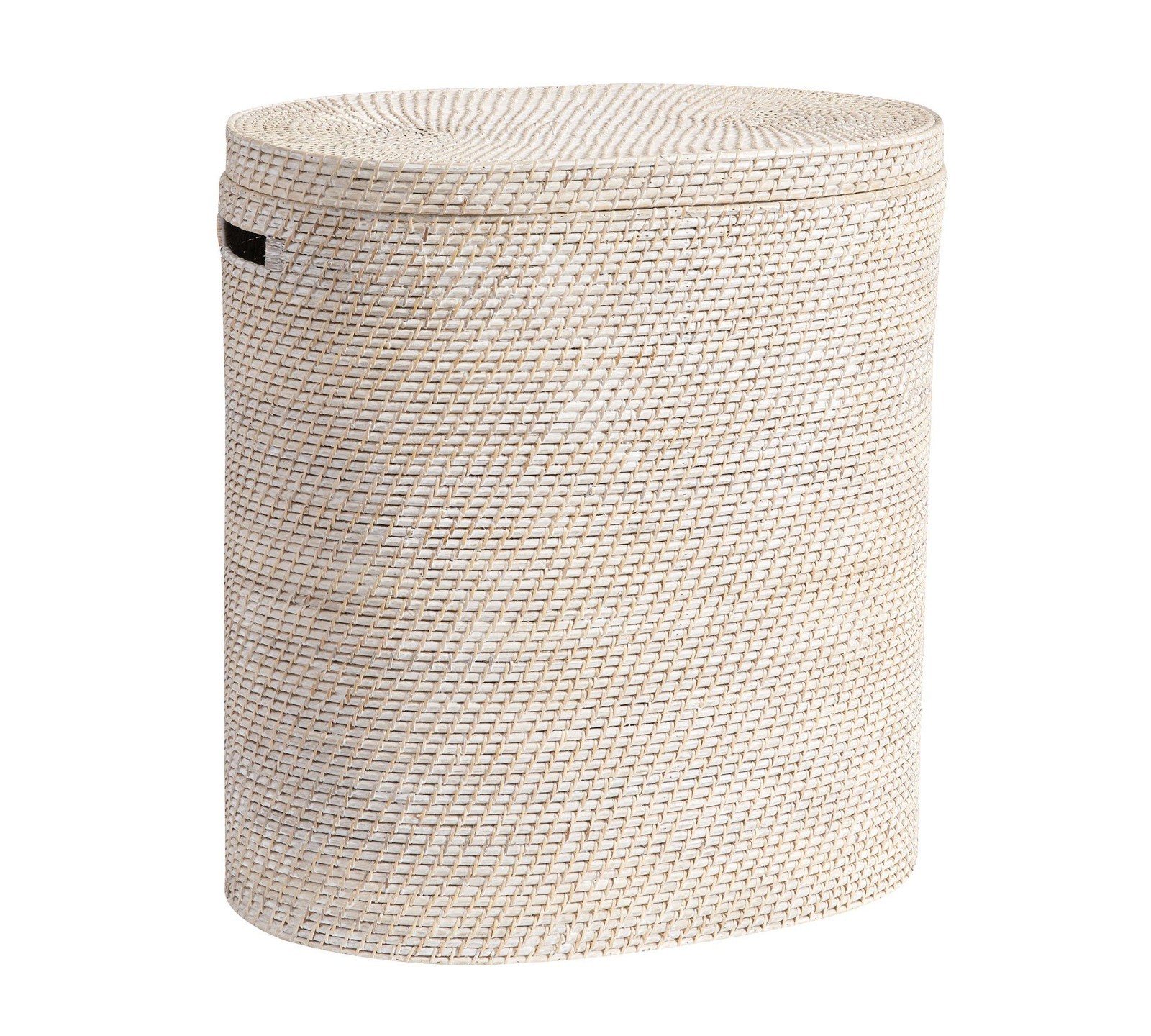 Pottery Barn - Tava Handwoven Rattan Divided Hamper - Hot Deals gallery