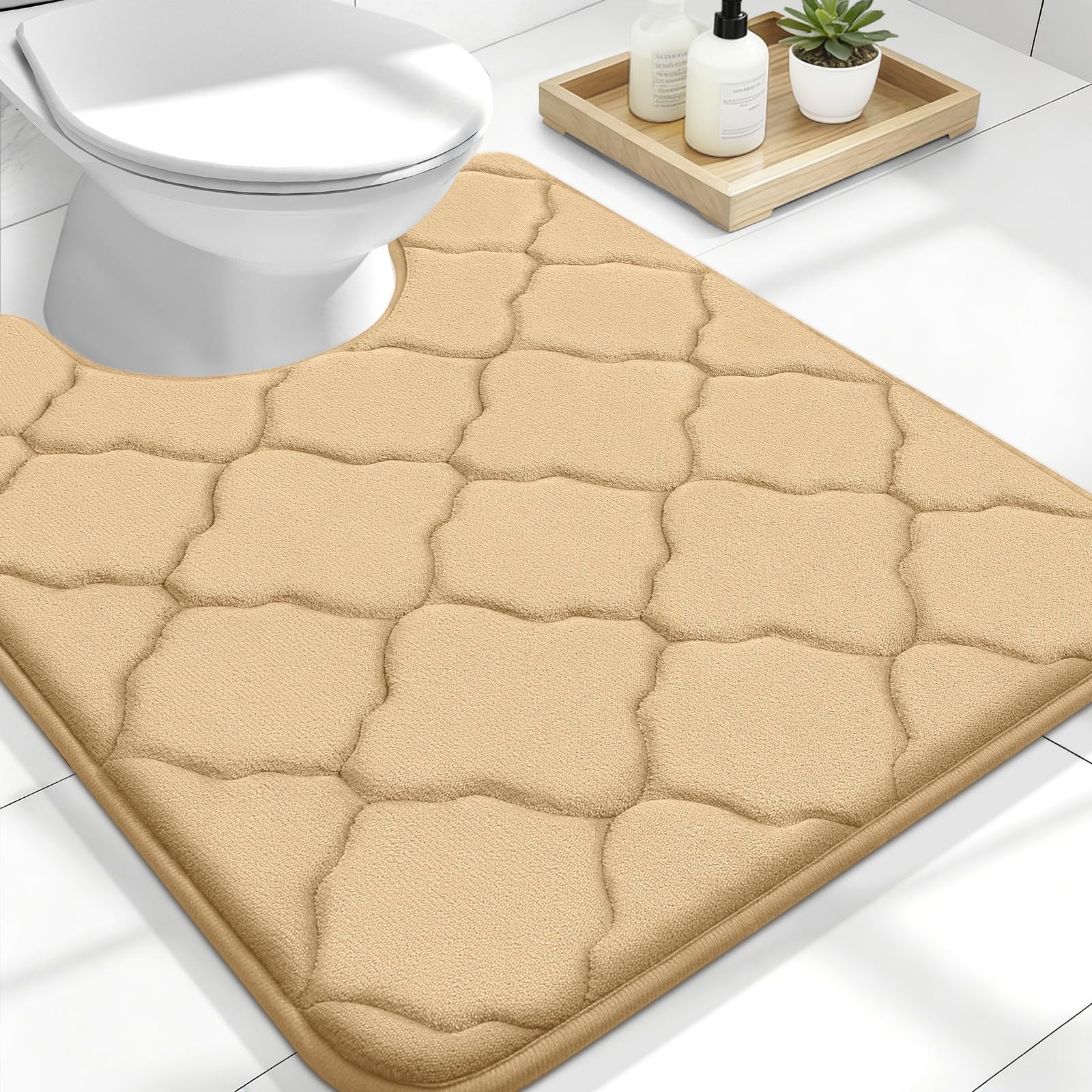 Memory Foam Bath Mat Ultra Absorbent Non Slip Washable Soft Bathroom Rug gallery
