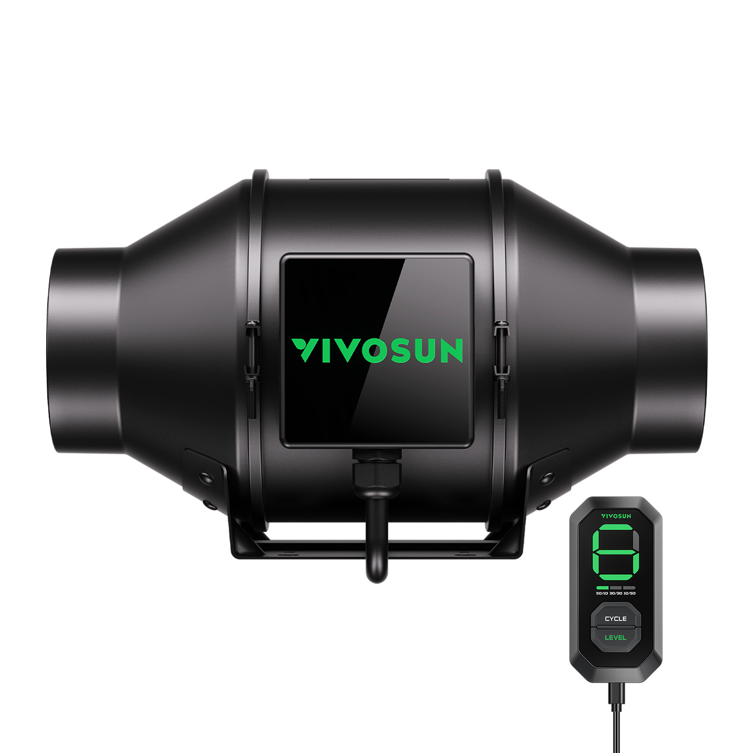 VIVOSUN AeroZesh G4 4” 195 CFM Inline Duct Exhaust Fan with E12 Speed Controller gallery