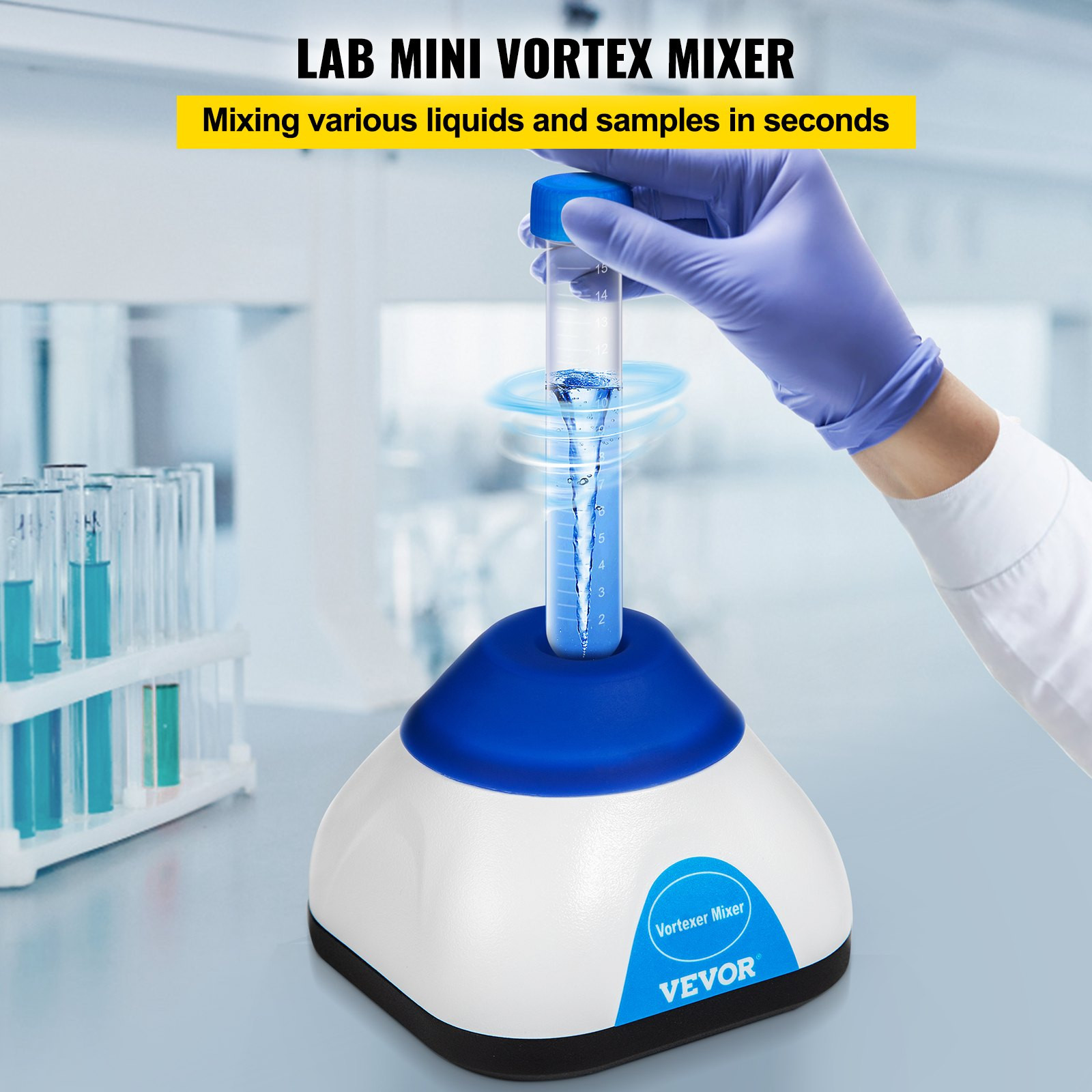 VEVOR Vortex Mixer, 3000RPM Mini Vortex Mixer Shaker, Touch Function Scientific gallery