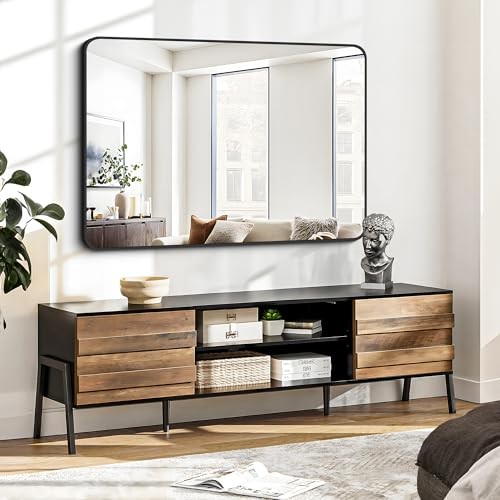 Bathroom Mirror 30" X 40", Large Rectangular Wall Mirror 40"L x 30"W Black gallery