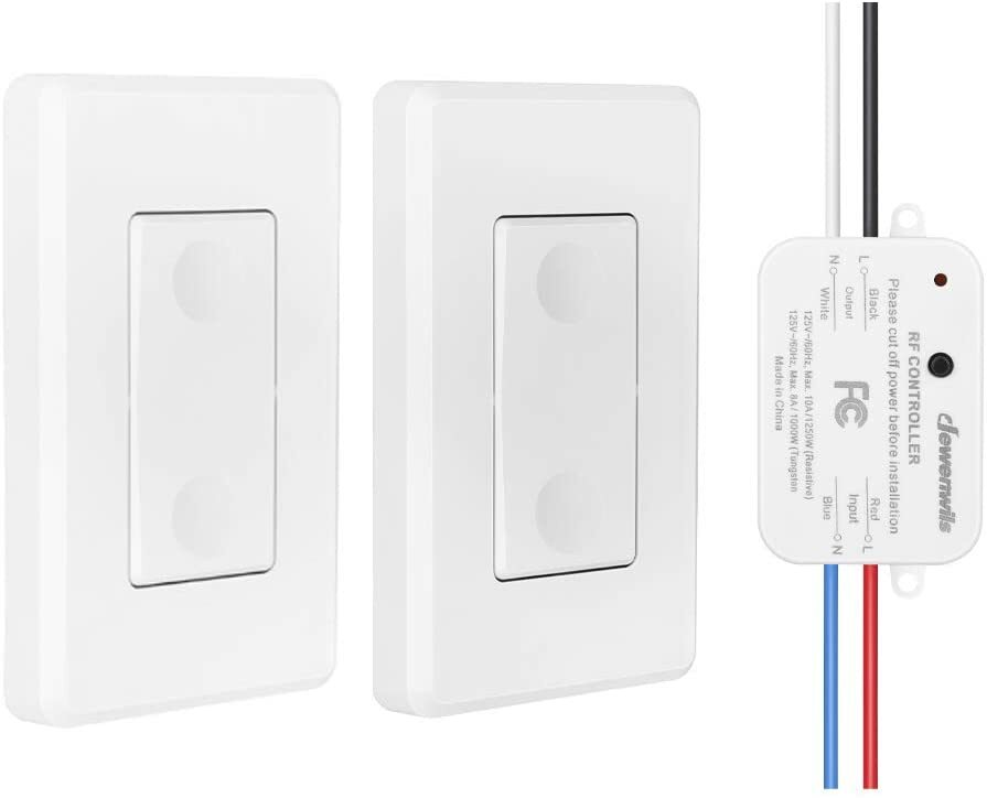 DEWENWILS Wireless Remote Control Light Switch Wireless Wall Switch and Receiver gallery