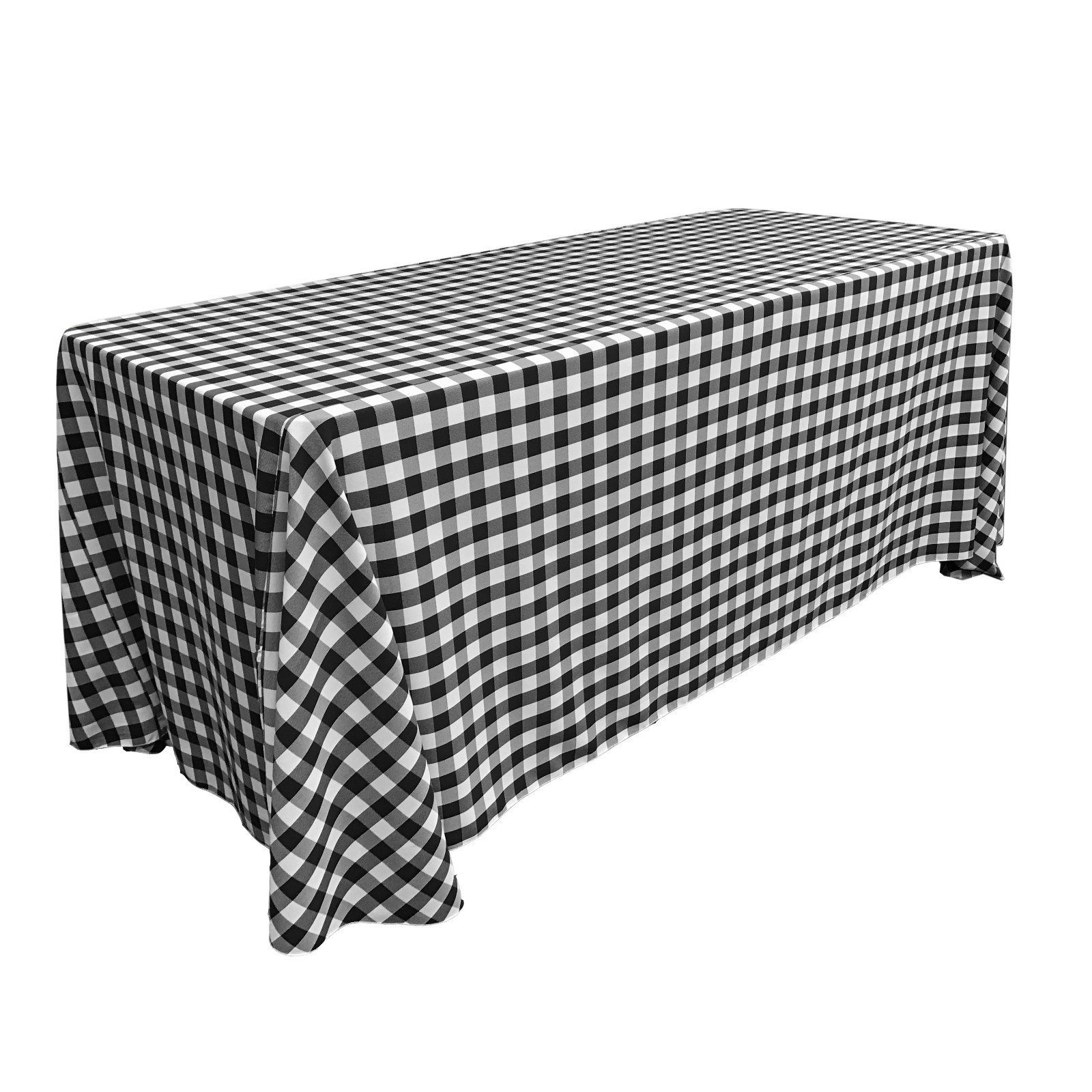 LA Linen Polyester Checkered 90 by 156-Inch Rectangular Tablecloth. Made in USA gallery