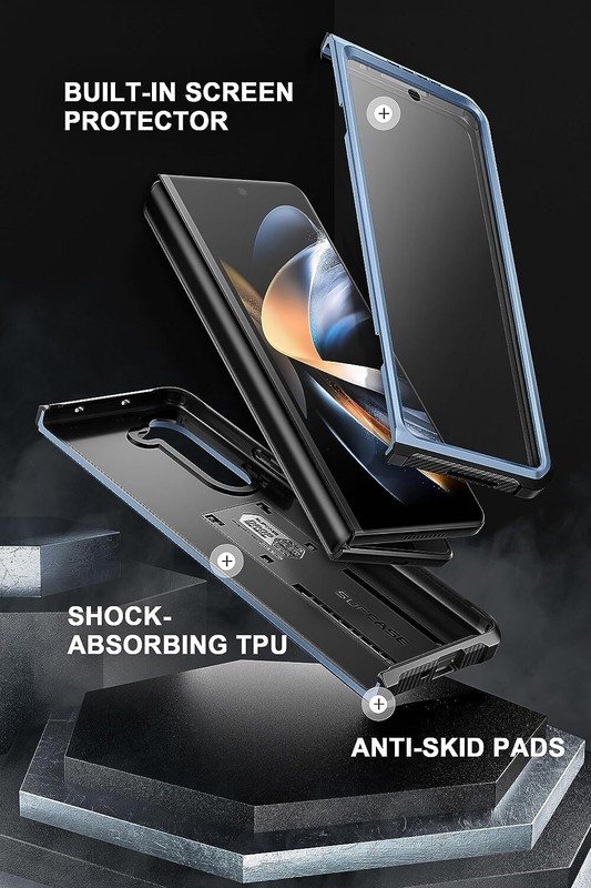 For Galaxy Z Fold 5 5G, SUPCASE Unicorn Beetle Dual Layer Case Pen Holder Cover gallery