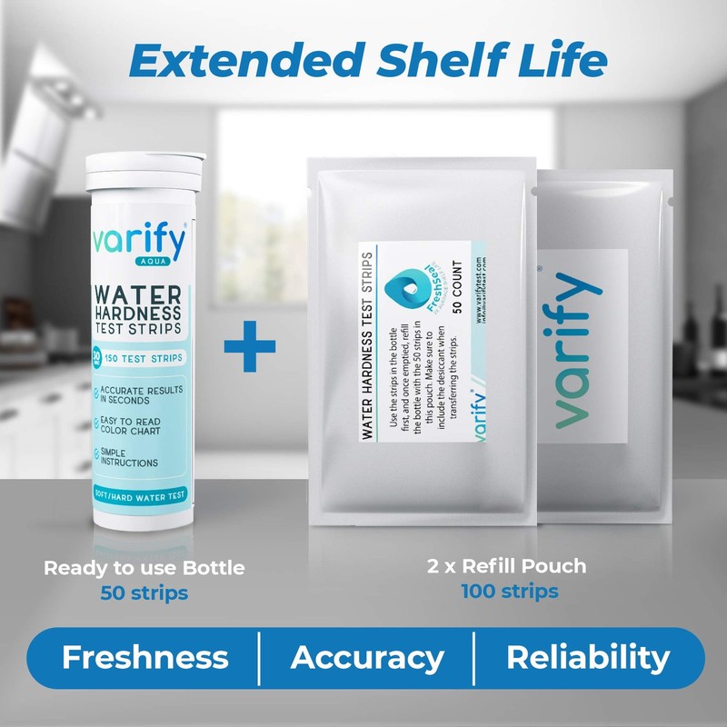 Varify Water Hardness Test Kit - Testing for Home, 150 Strips gallery