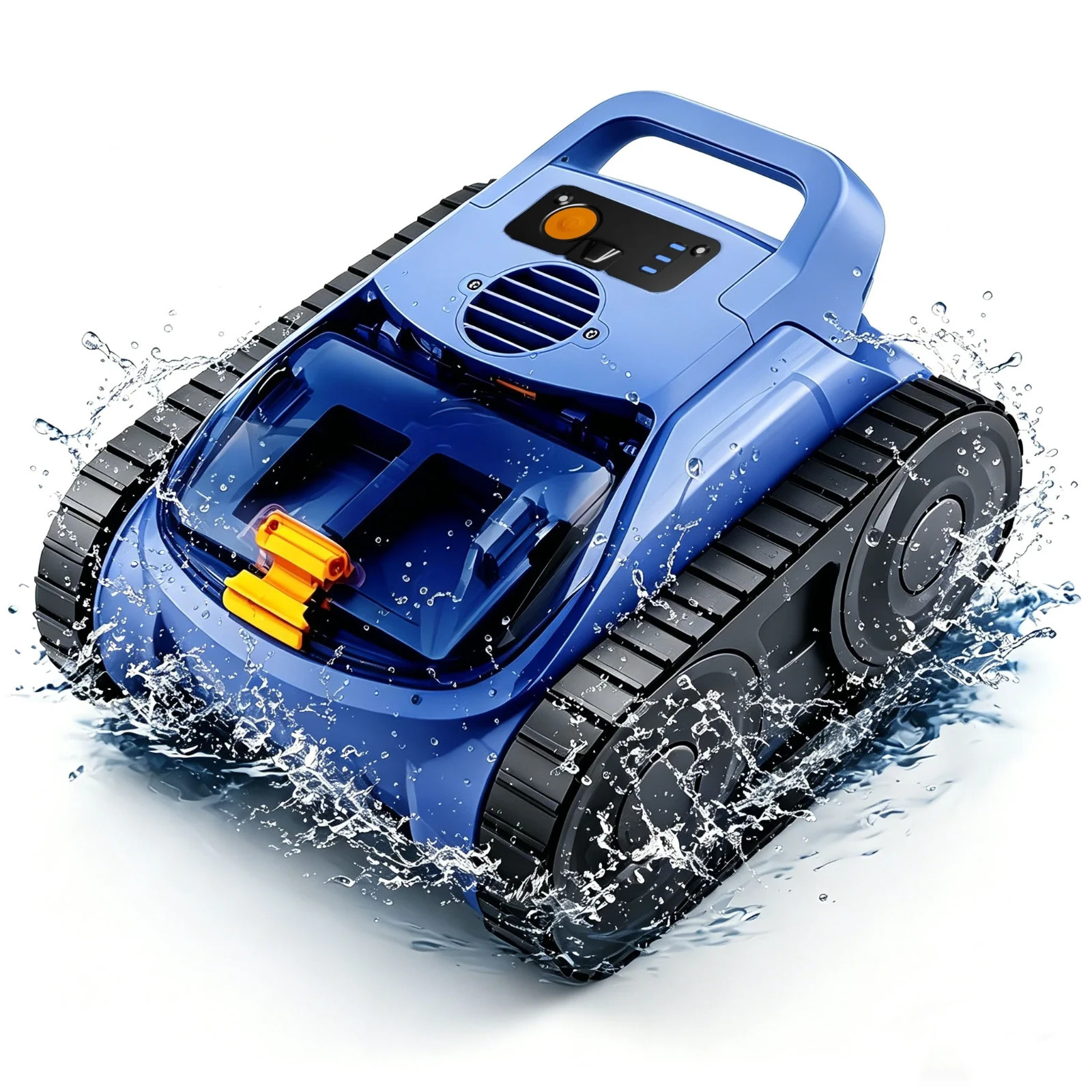Seauto Cordless Robotic Pool Vacuum For Inground Pools Floor+Wall+Waterline USED gallery