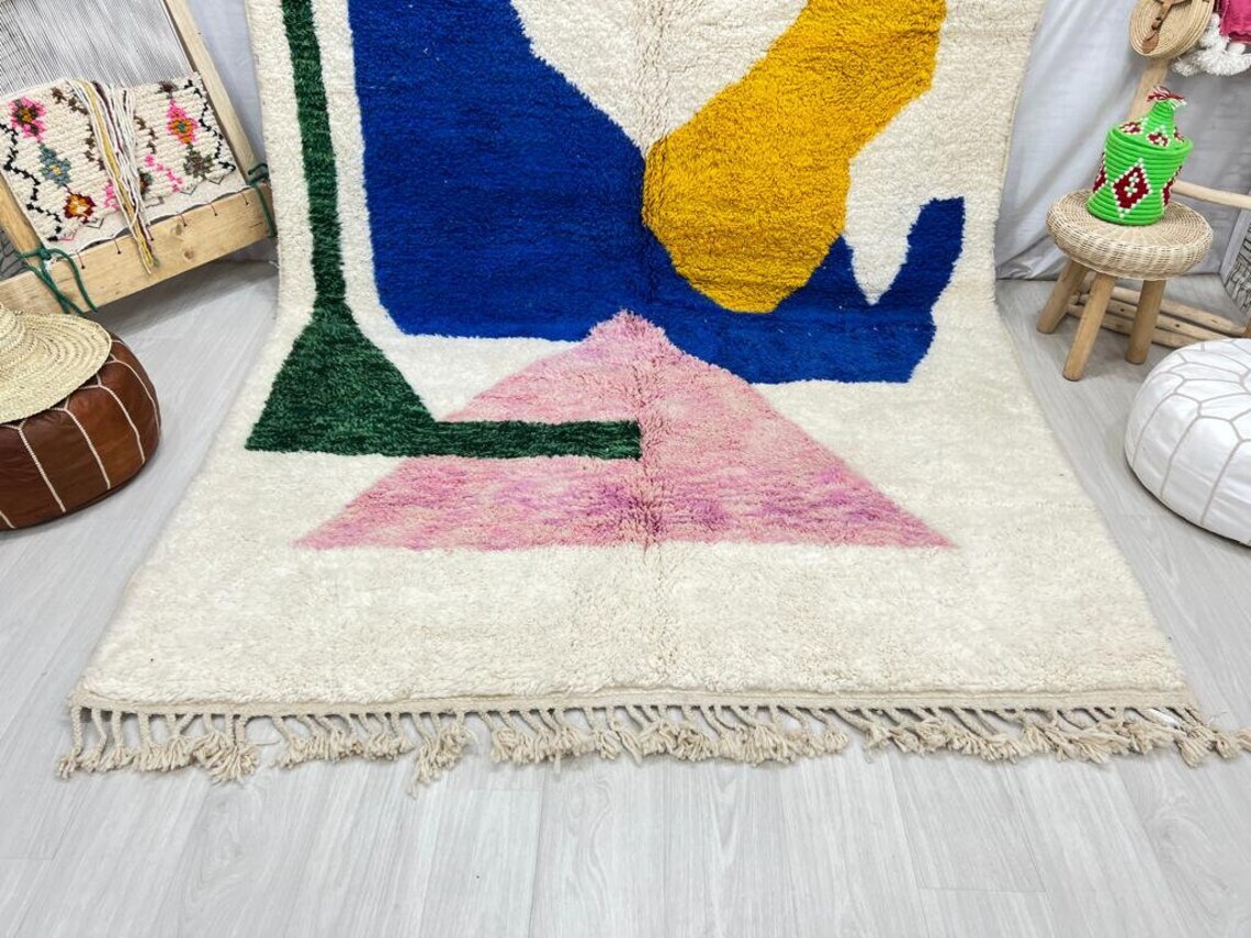 Costum Moroccan beni ourain rug, Authentic Moroccan rug, Berber Carpet gallery