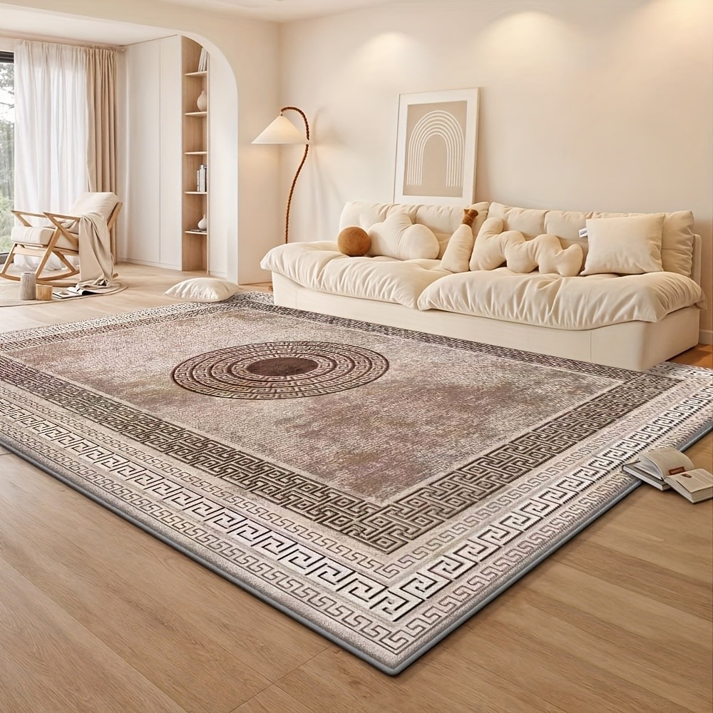 Swan Washable Modern Rug,Light Luxury Minimalist Geometric Pattern w/Dotted Was gallery