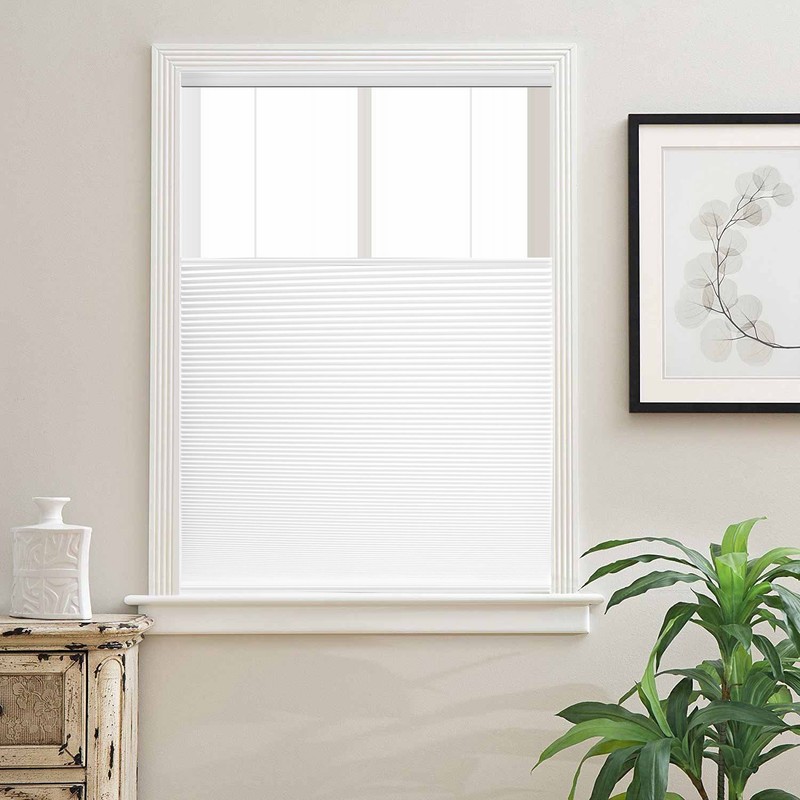 Cordless Top-Down Bottom-Up Honeycomb Pleated Window Shades 71"W x 64"H, White gallery