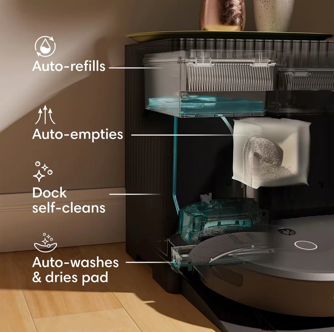 iRobot - Roomba Combo 10 Max Robot Vacuum and Mop + AutoWash Dock (X085020) -... gallery