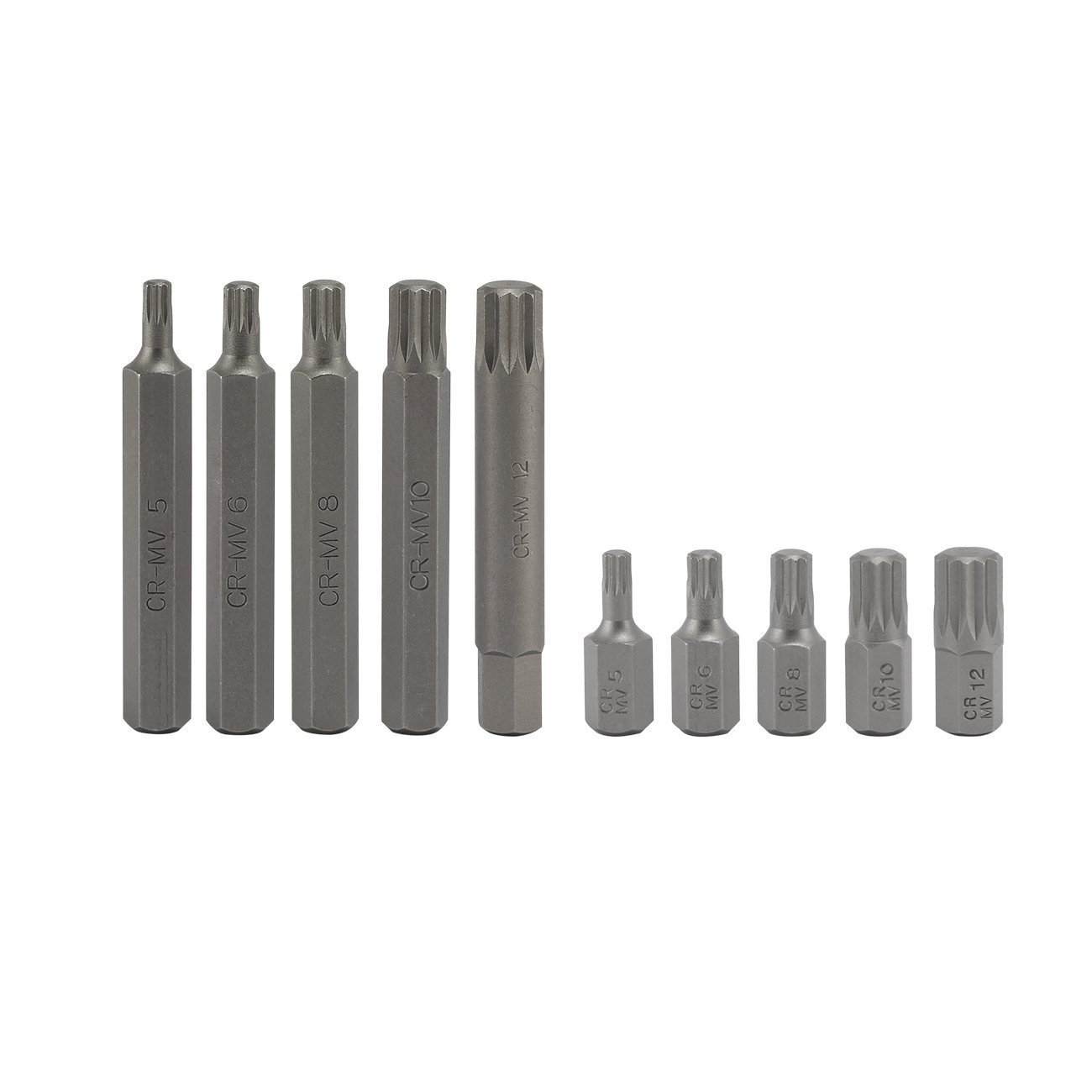 11pc XZN 12 Point Spline Socket Bit Set Hex Shank M5 M6 M8 M10 M12 NEW FREE SHIP gallery