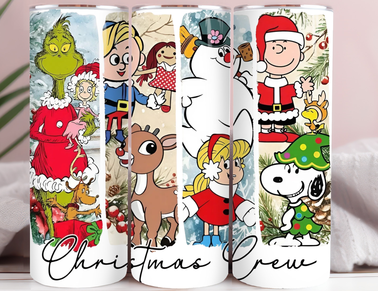 Classic Holiday Cartoon Crew 20oz Stainless Steel Tumbler Christmas Characters gallery
