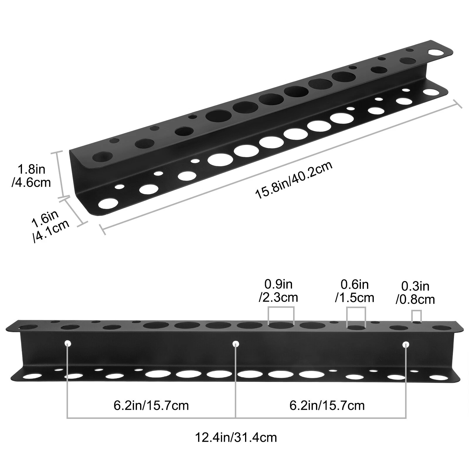 Tool Rail Rack Holder Screwdriver Organizer Wall Mount Hanger Shelf for Garage gallery