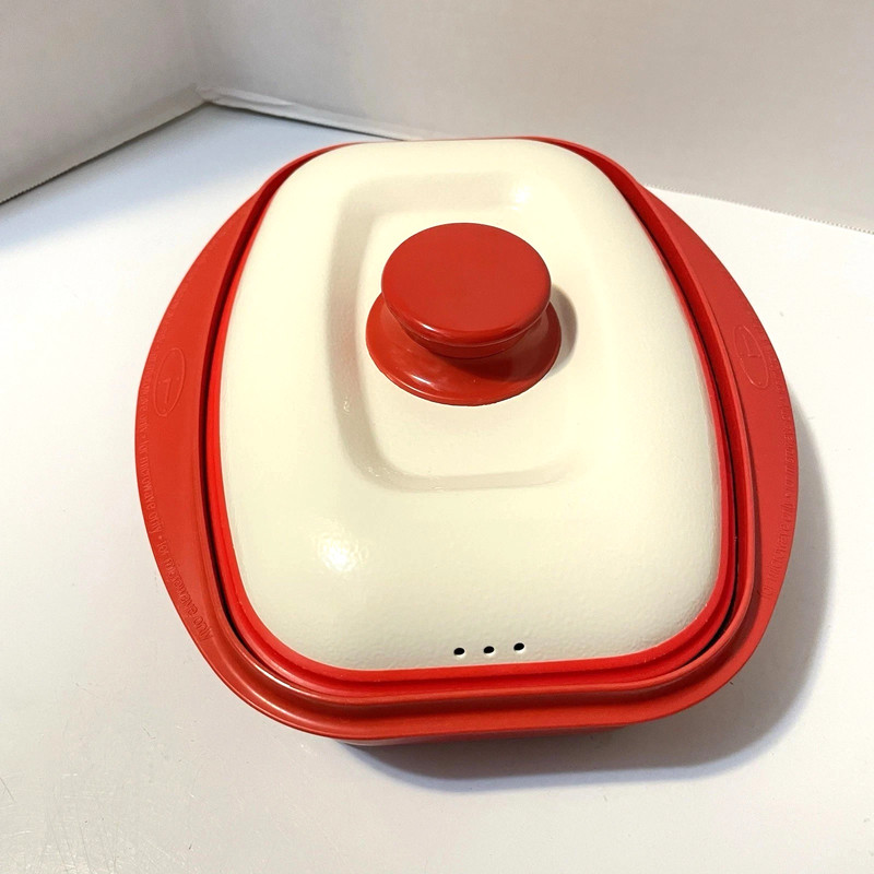 Range Mate Rectangular Nonstick Microwave Grill Pan Red With Recipe Booklet gallery