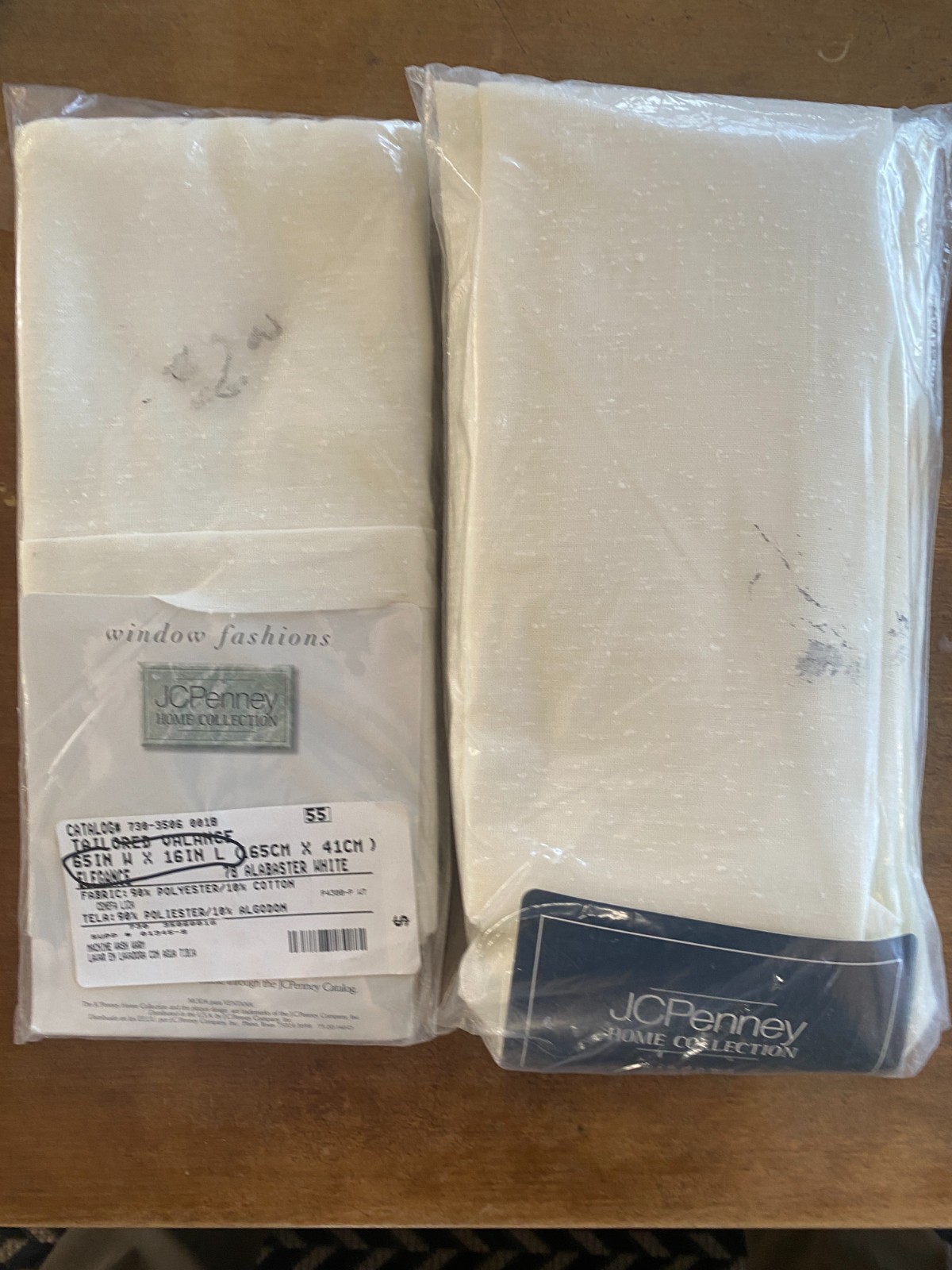 JC Penney Home Collection Valance & Curtain Panels 78 Alabaster White gallery