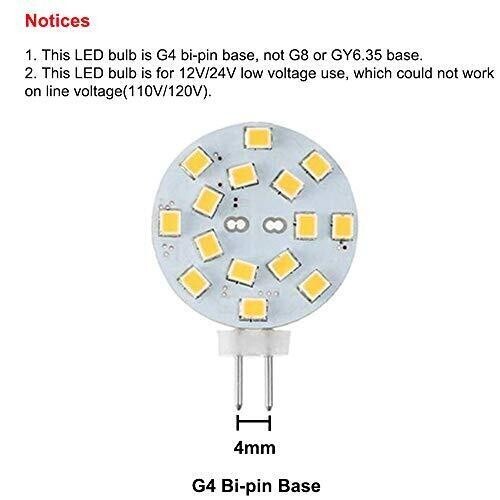 12v G4 Led Bulb 3w Bipin Led Disc Light 2030 Watt Equivalent Cool White 6pk gallery