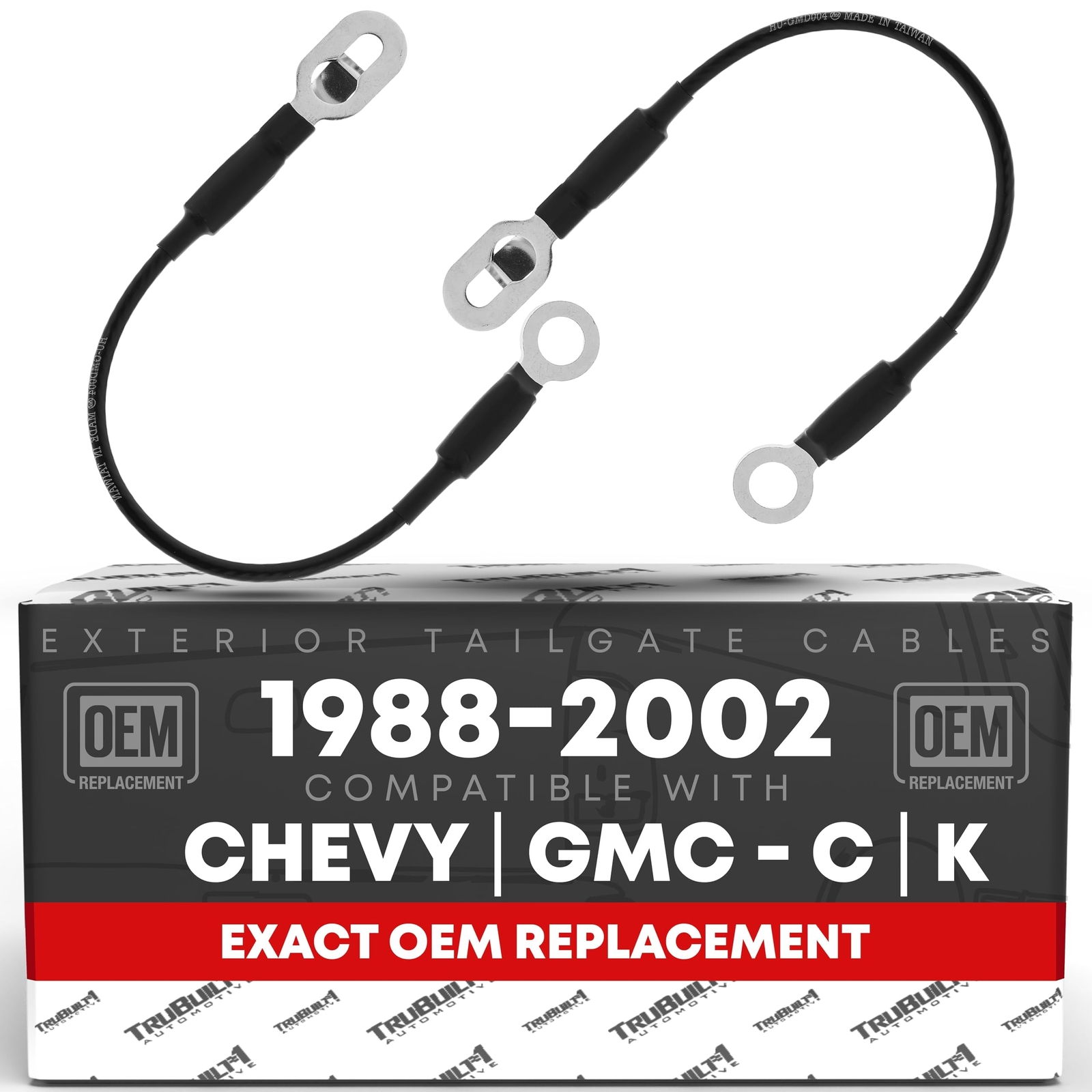 Tailgate Support Cable Straps, Left & Right , Compatible with 1988,2000 Chevr... gallery