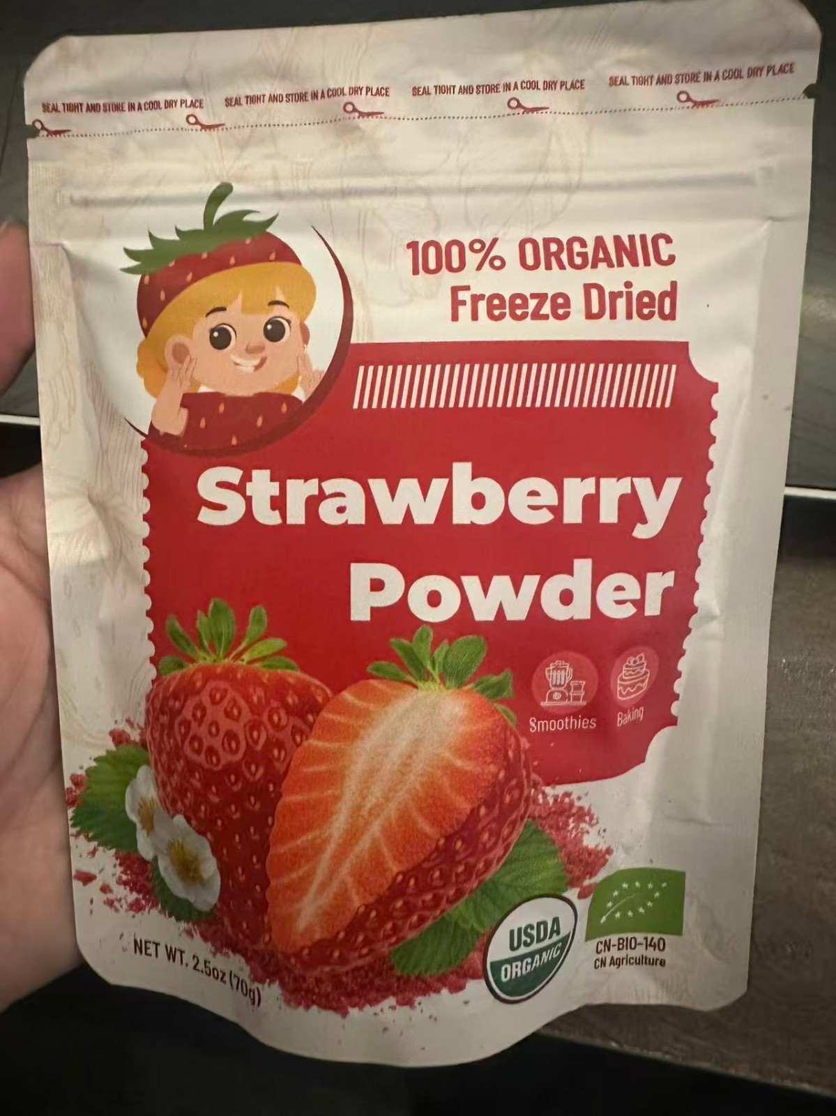Freeze Dried Strawberry Powder, 5 Ounces, Strawberry Powder for Smoothie, Cake gallery