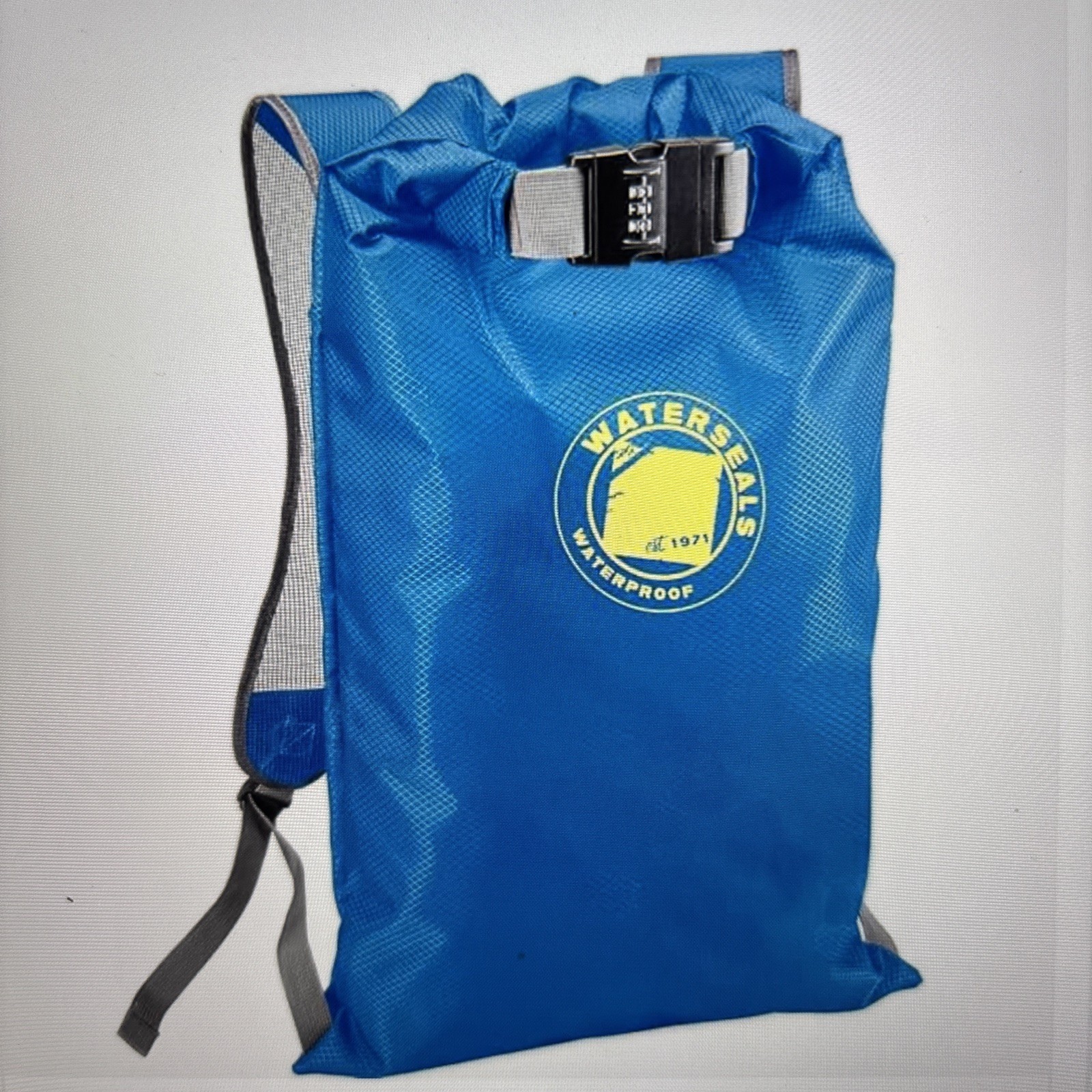 WaterSeals Locking Backpack Waterproof Bag Blue Anti-Theft Combination Lock