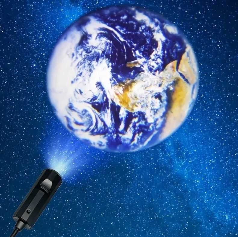 1pc USB Ceiling Moon & Earth Projection Atmosphere Light for Home Decor - NEW gallery