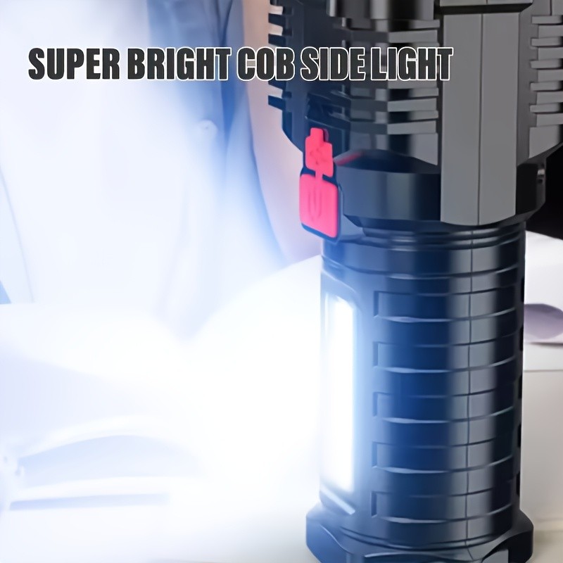 Super Bright LED Torch Flashlight+USB Rechargeable Tactical Camping Outdoor Lamp gallery