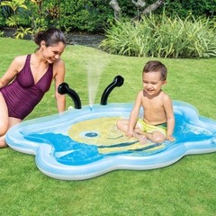 Intex Bumble Bee Inflatable Spray Kiddie Pool 50″x40″x11″ Ages 2+ New