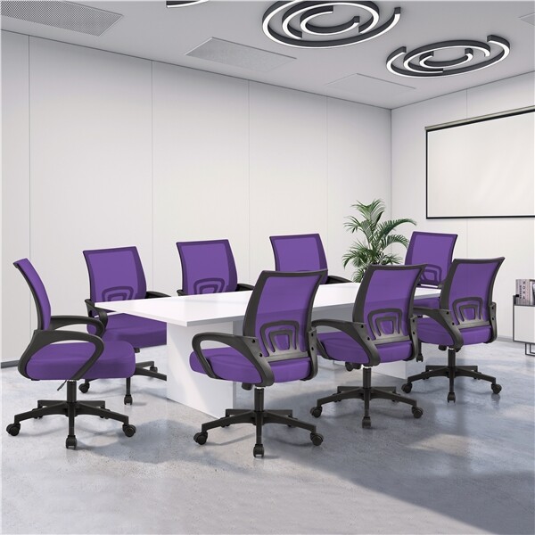 Office Desk Chair Ergonomic Mesh Adjustable Task Chair Computer Chair in Purple gallery