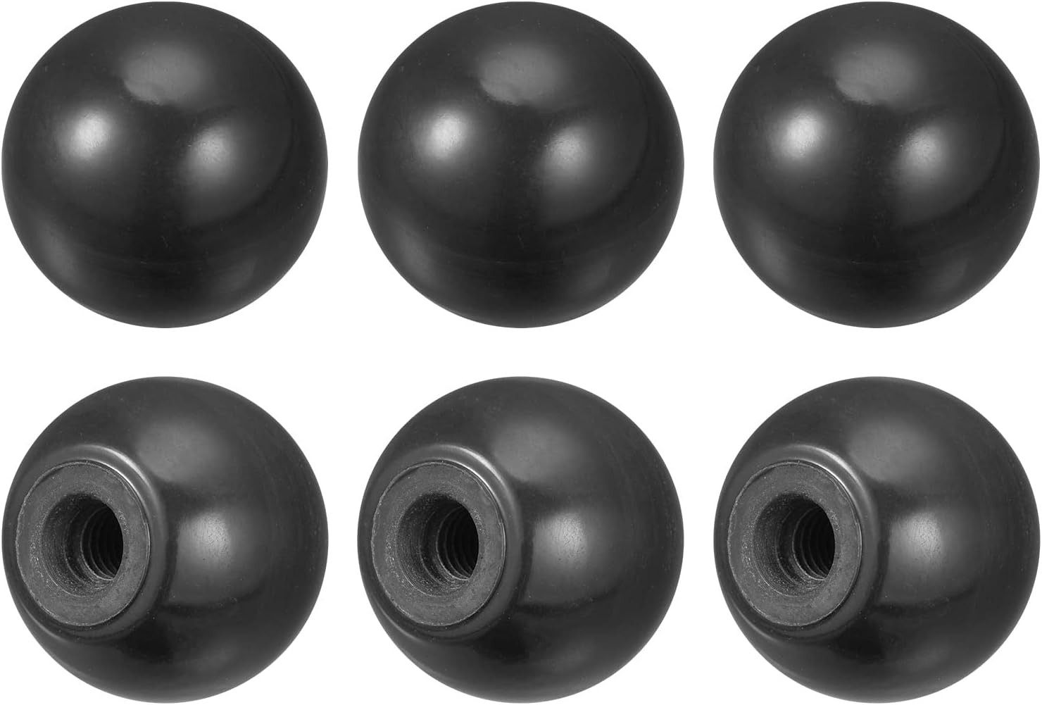 Uxcell 6Pcs Threaded Ball Knobs, M6 Female Thread Thermoset Ball Knob 0.98'' Dia gallery