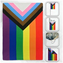 Progress Rainbow Garden Flag 12x18in Progress Pride Garden Flag LGBT LGBTQIA X1