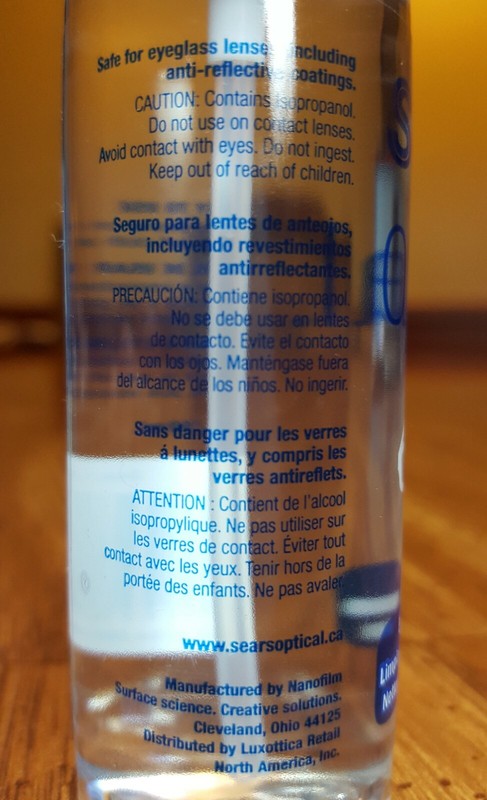 Sears Optical Eyeglass LENS, Camera, Screen CLEANER, 6oz - (3) 2oz Spray Bottles gallery