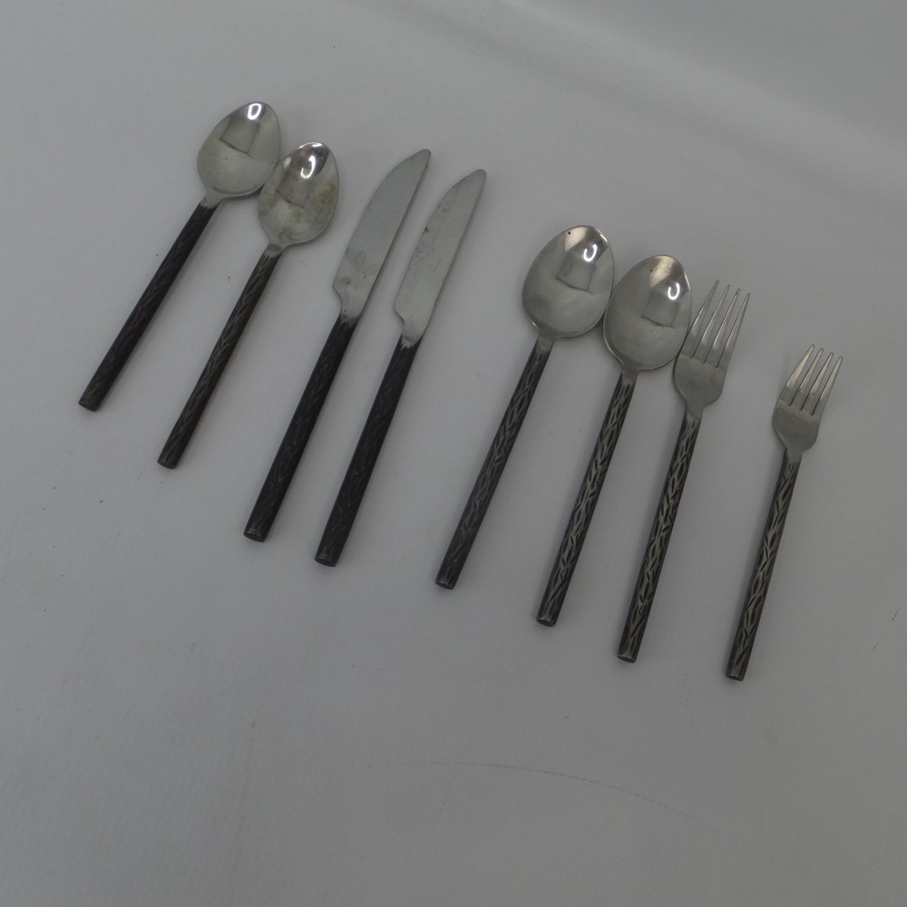 8 Pc Set Home Flatware Round Handle Rustic Replacement Pieces