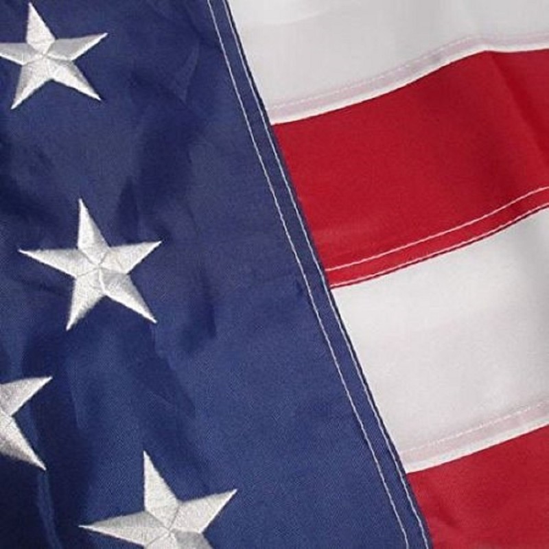 3'x5' US AMERICAN FLAGS Embroidered Nylon Grommets & 6' POLE KIT gallery