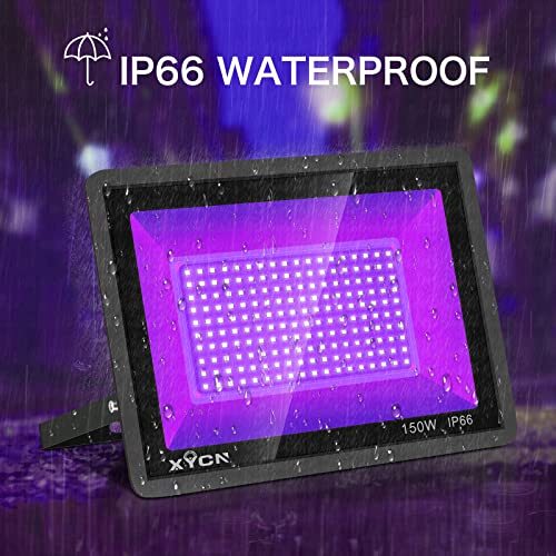 150W LED Black Light 2 Pack Waterproof Neon Glow for Parties Halloween gallery
