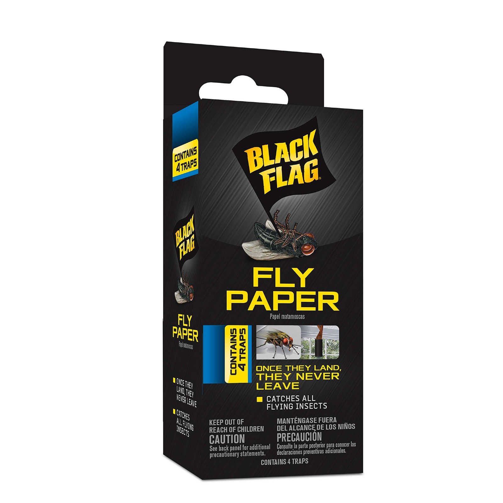 Black Flag Fly Paper, Insect Trap, Catches All Flying Insects 4 1 Pack, gallery