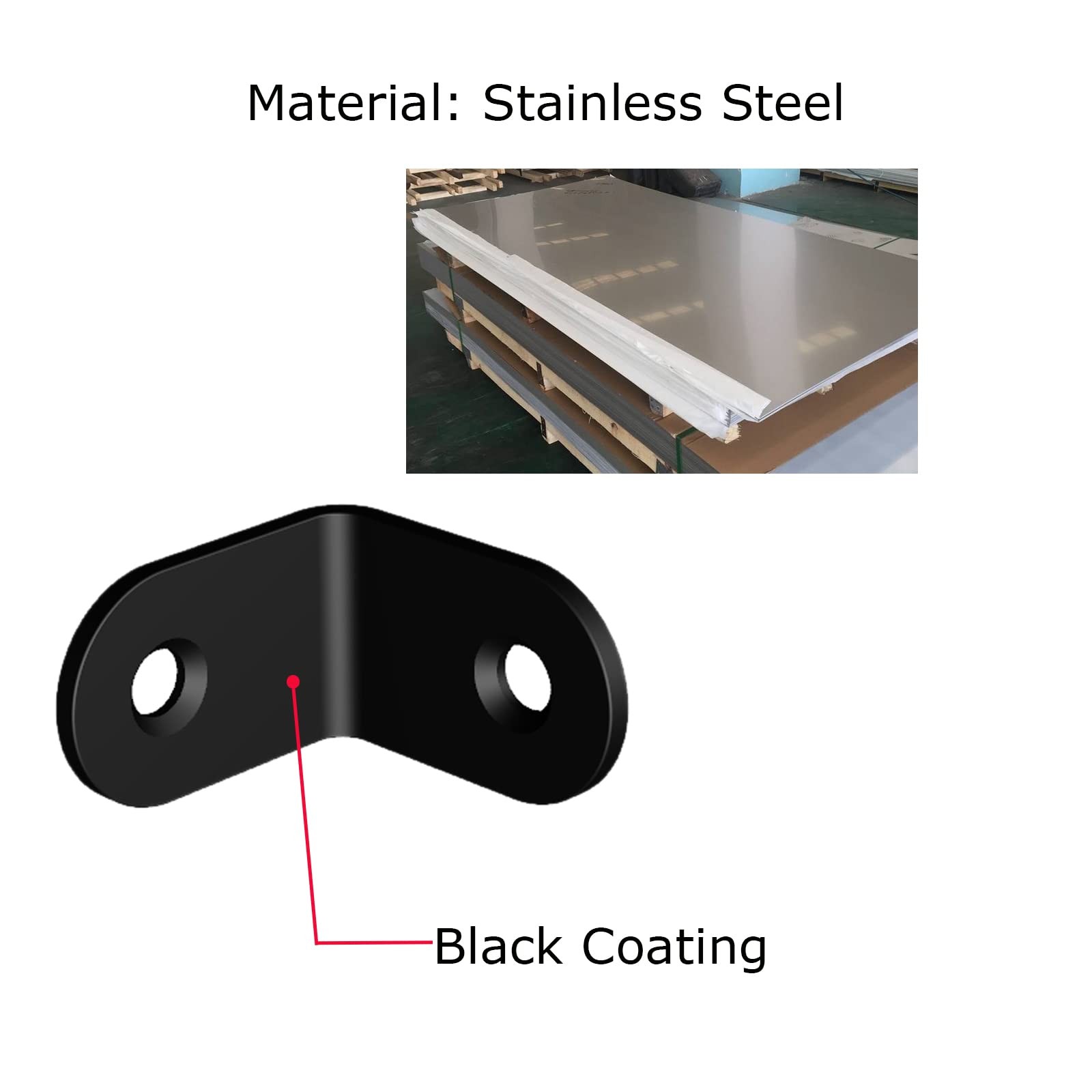 Corner Brace, L Bracket, Corner Brackets of Stainless Steel,Small Angle Suppo... gallery