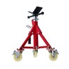 Steel V-Head Adjustable Pipe Stand 20-37 inch 882 lbs Capacity Casters gallery
