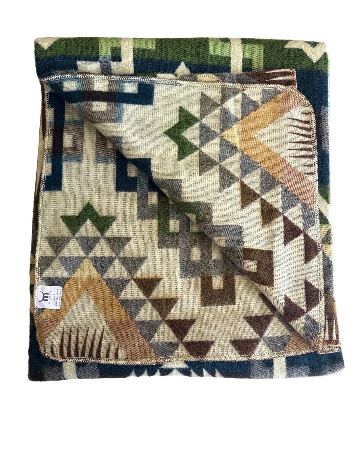 Alpaca Blanket - Cozy Colorful Native Pattern Throw - Made in Ecuador - 202620 gallery