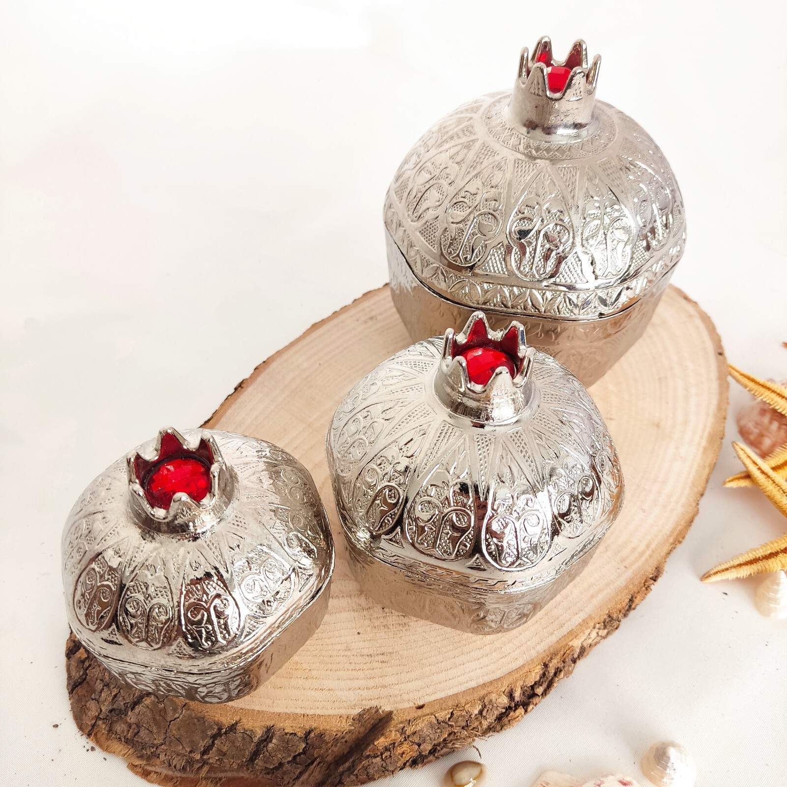 Pomegranate Set, Pomegranate Candy Bowls, Pomegranate Ornament gallery