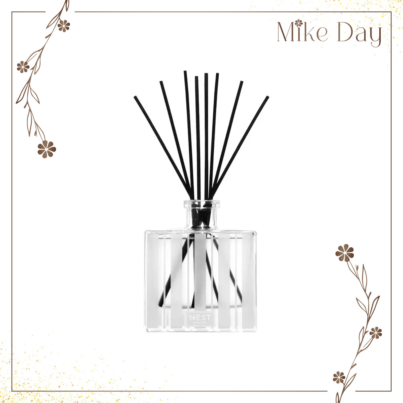 NEST Fragrances Wild Mint & Eucalyptus Reed Diffuser 175ml New no Box with reeds gallery