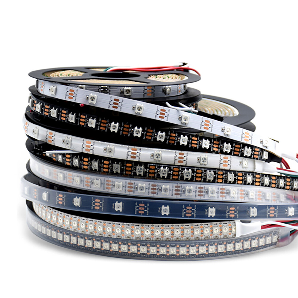 LED Strip 5050 RGB IC Individual Addressable 1-2M 30/60/96/144/LED DC5V WS2812B gallery