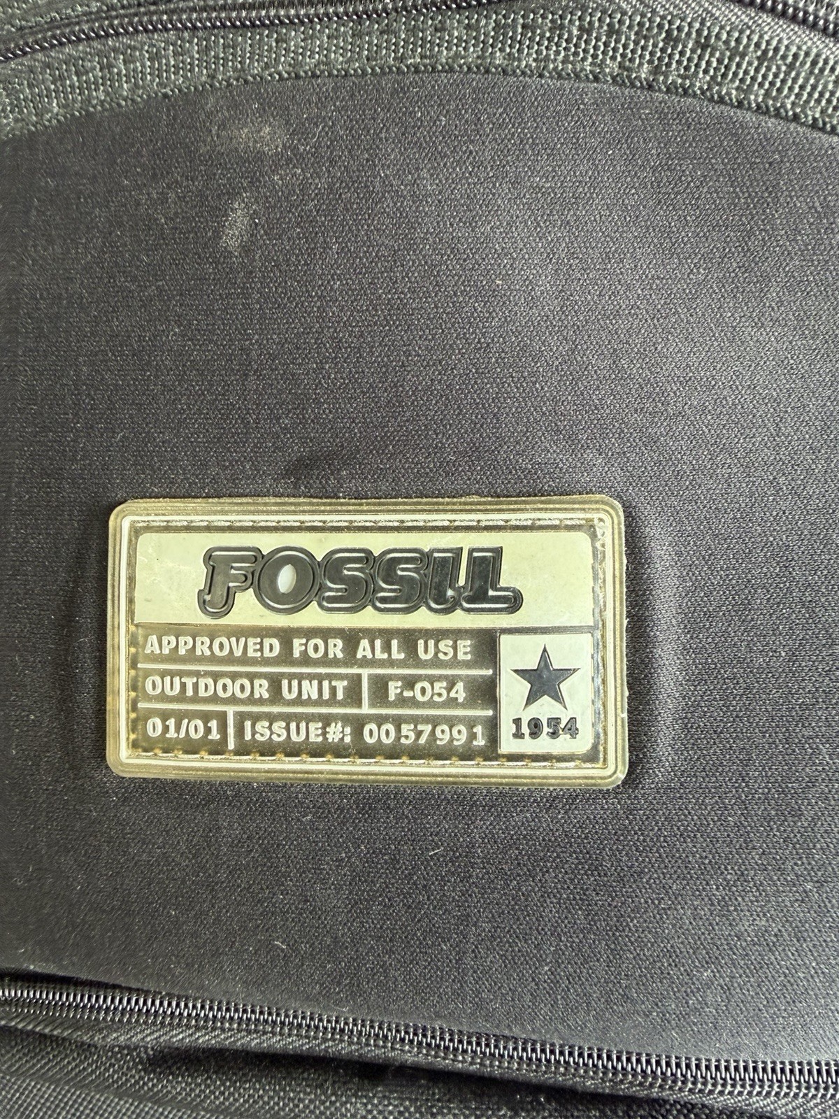 Fossil Black Backpack Outdoor Unit Canvas Carry Handle  2