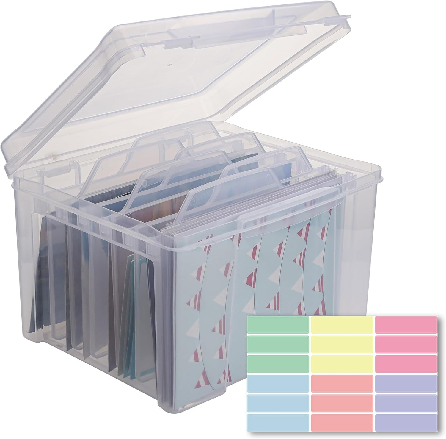 Greeting Card Storage & Organizer Box with 6 Removable Dividers for Holiday Birt gallery